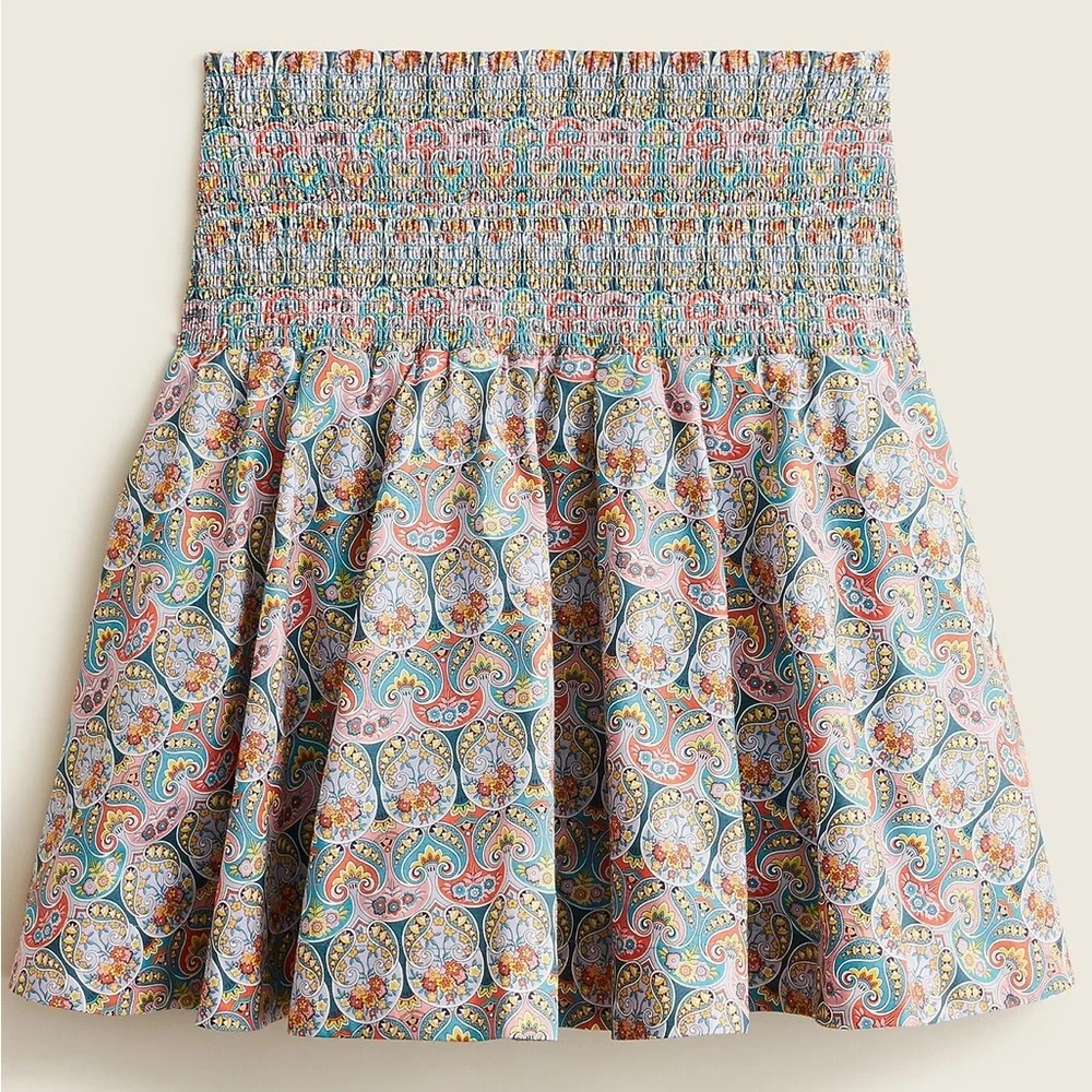 J. Crew Multicolor Paisley Mini Skirt - Picture 1 of 6